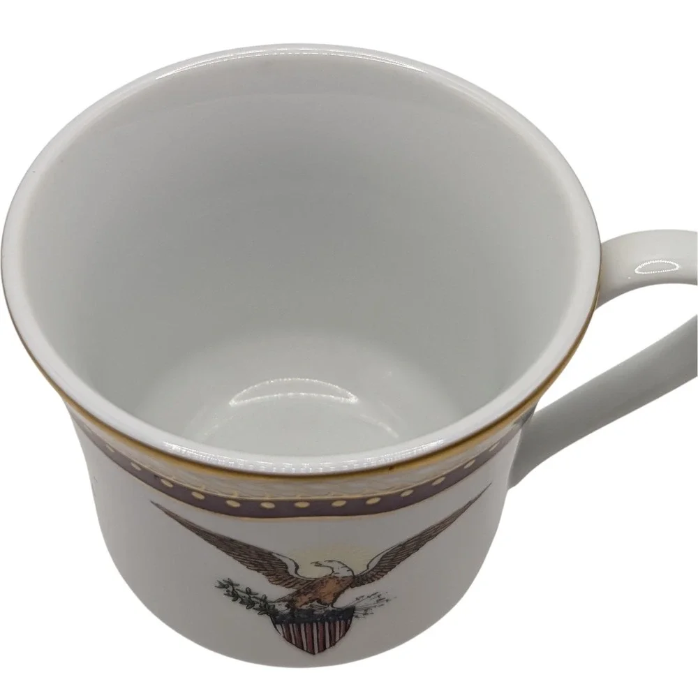 Woodmere China Teacup White‎ House Dessert Collection Abraham Lincoln Vintage